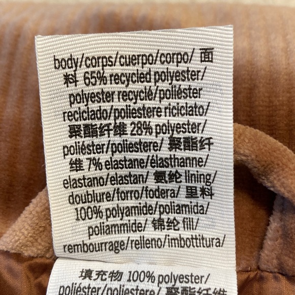 NWOTVictoria's Secret PINK Rib Velour Corduroy Crop Puffer Vest Women Size Large - Picture 10 of 13